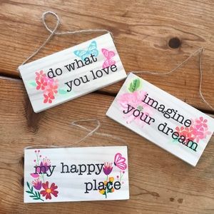 Painted Wood Wall/Door hanging sayings
